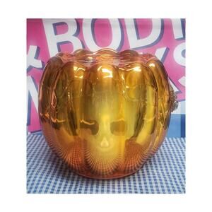 BBW Pumpkin Skull Large 3 Wick Candle Holder / Pedestal Home Fragrance Decor